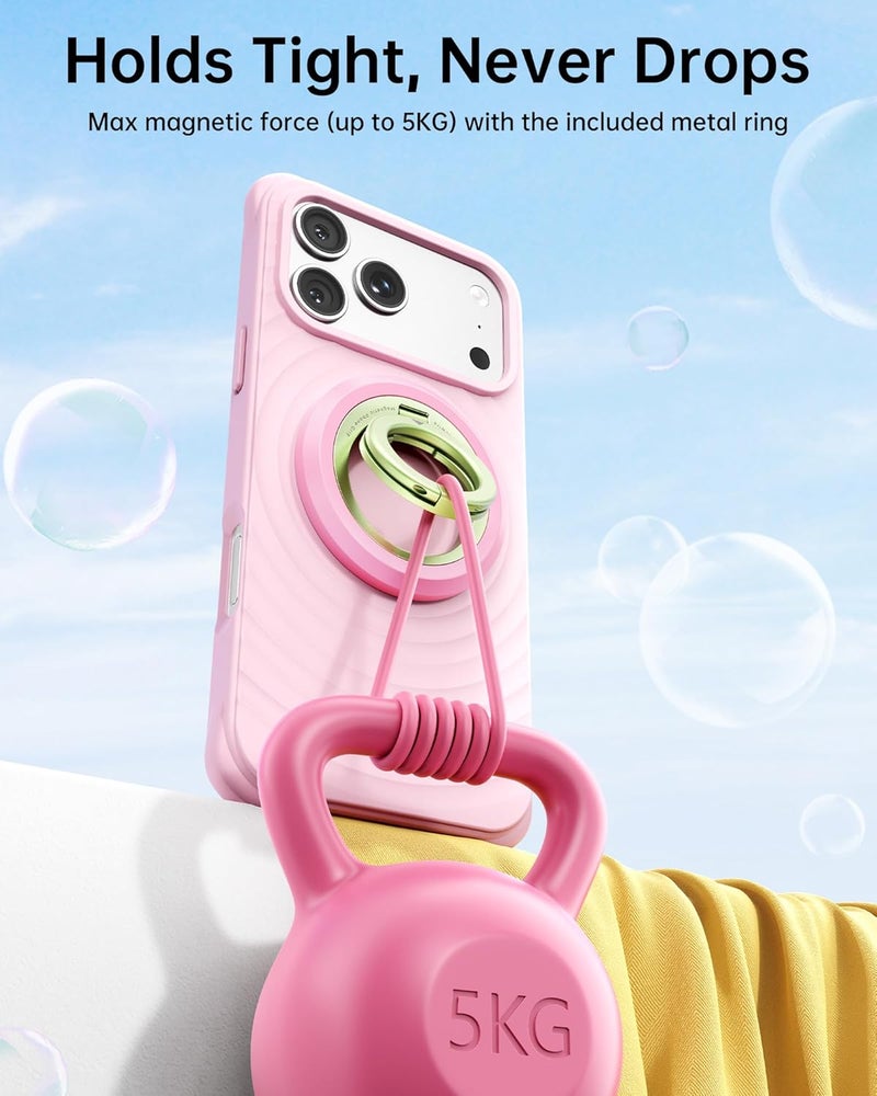 Syncwire Magnetic Phone Ring Holder for MagSafe, 360° Rotation Dual Sided Magnet Grip Cell Phone Ring Stand Finger Kickstand Compatible with iPhone 17 16 15 14 13 12 Pro Max fits MagSafe - Image 2